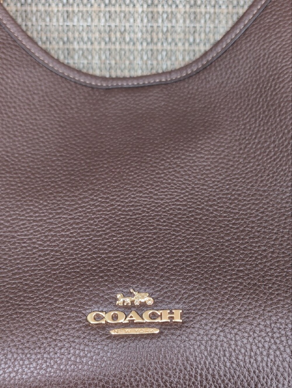 Coach Erin Pebbled Leather Shoulder Bag Maple (CAQ86) NWT - Picture 6 of 12
